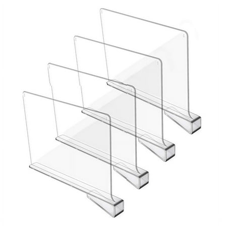 4Pcs Shelf Dividers for Closet Organization, Closet Shelf Organizer