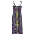 thumbnail image 6 of Egyptian hieroglyphs on purple violet painted texture Sleeveless Dress luxury woman evening dress Long dress, 6 of 7