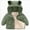 Z005-Green, variant on WXFAZCVU Baby Quilted Jacket with Hood Flower Print Zipper Hooded Windproof Coat Outwear Size 12-18 Months