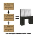 thumbnail image 7 of Boahaus Venus PRO Black Vanity Desk (Crystal Ball Knobs), 7 of 7