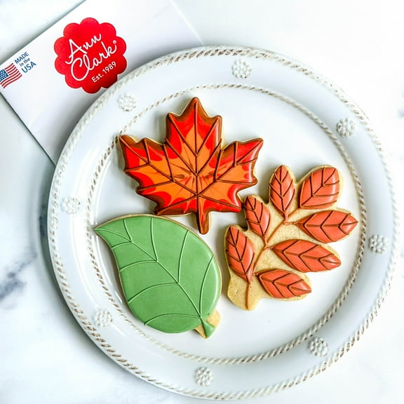 Ann Clark Fall Leaves Cookie Cutter Set, 3-Piece, Made in USA
