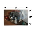 thumbnail image 3 of Sleepy Christmas Holiday Puppy Dog Rectangle Acrylic Fridge Refrigerator Magnet, 3 of 5