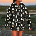 thumbnail image 2 of Makaor Hoodies for Women Trendy Halloween Tunic Sweatshirt with Pockets Fleece Long Sleeve Pullover Oversized Tops, 2 of 5