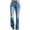 Light Blue, variant on YUEJUIR Jeans Women's Wear Holes High Waisted Retro Stretch Slim Micro Bell Bottoms Jeans Women Western Jeans for Women (Black,L)