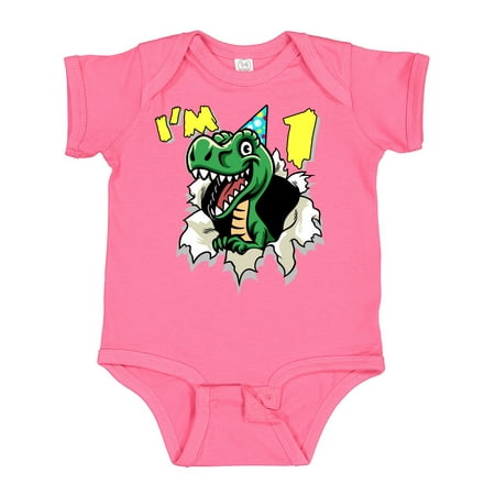 

Inktastic I m One Dinosaur Gift Baby Boy or Baby Girl Bodysuit