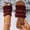 Wine, variant on Women's Beach Flat Sandals Rhinestone Fringe Square Toe Open Toe Indoor Outdoor Home Comfort Slippers