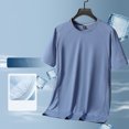 thumbnail image 5 of Men's Thin Ice Silk Short Sleeve T-Shirt - Quick Drying, Breathable, Skin-Friendly, Lightweight Nylon Spandex - Casual Sports - Sizes L-XXXXXL, 5 of 6