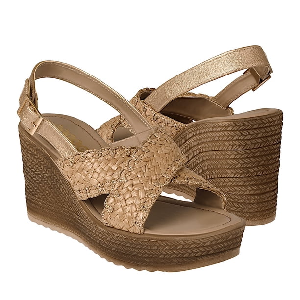 SANDALIAS STYLO MUJER 6302 TEXTIL ORO
