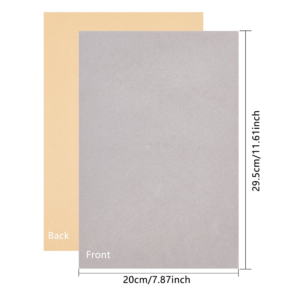 Jewelry Flocking Cloth Polyester Self-adhesive Fabric Rectangle Light Grey 29.5x20x0.07cm 20pcs/set DIY
