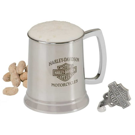 Stainless Steel Mug Set Harley-Davidson Bar & Shield Motorcycle Stainless Steel Mug and Hook Set, 18 oz. HDL-18607, Harley Davidson ()