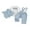 Blue, variant on Newborn Baby Boy Gentleman Outfit 3Pcs Baby Boys Spring Fall Clothes Long Sleeve Lapel Button Down Bowtie Romper Waistcoat Suspender Pants Sets Baby Boy Baptism Day Wedding Church Outfit