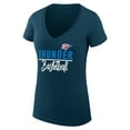 thumbnail image 2 of Women's G-III 4Her by Carl Banks  Navy Oklahoma City Thunder Super-Slim Fit Lightweight Team Sport V-Neck T-Shirt, 2 of 3