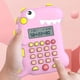thumbnail image 3 of Calculadora para niños, Calculadora con forma de dinosaurio rosa, Calculadora de aprendizaje inteligente para juegos de matemáticas, Calculadora de bolsillo para oficina, 3 of 5