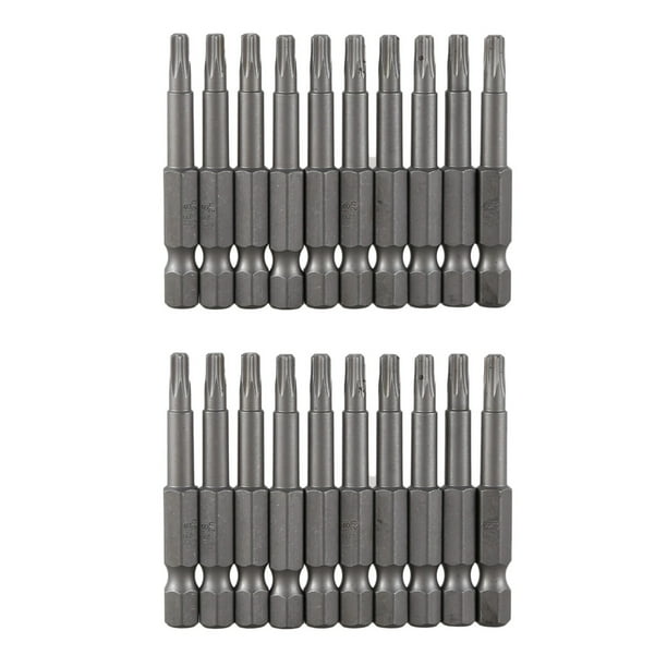 20 Piezas Punta de Destornillador de Torx de T20 Magnetica de 4 mm Vastago de de 6.3 mm Hexagonal