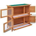 thumbnail image 2 of vidaXL Outdoor Rabbit Hutch Small Pet Cage 4 Door Wood, 2 of 4