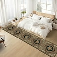 thumbnail image 5 of Mitzzllc Runner Rug 2'x12' Non Slip Hallway Vintage Rugs,Machine Washable Long Floor Carpet Entryway Area Rugs,Black and Khaki, 5 of 9