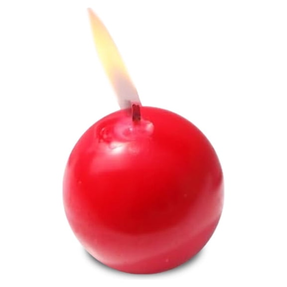 Biedermann & Sons 1.5" Ball Candle, Red (CBC40RD)