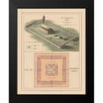 thumbnail image 2 of Case 12x14 Black Modern Framed Museum Art Print Titled - Solomons Temple Court Israel - Case 1878, 2 of 5