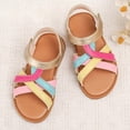 thumbnail image 2 of Gubotare Baby Girl Sandals Toddler Girls Sandals Kids Strap Flat Sandals Open Toe Summer Flower Casual Sandals Size 8.5 (Pink,Toddler 8.5), 2 of 9