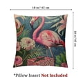 thumbnail image 4 of Fenyluxe Decorative Throw Pillow Covers Cushion Case Red Leaves Watercolor Painting Exotic Lily Animals Wildlife Birds Green Astromelia Begonia Deep Pillowcase for Couch Sofa Bed 2pcs White, 4 of 7