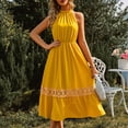 thumbnail image 4 of Vestido túnica de mujer Vestido ceñido al cuerpo de color sólido Traje de vacaciones con ribete de encaje suelto FLhrweasw Para estrenar, 4 of 7