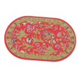 thumbnail image 1 of Alfombra para casa de muñecas perfke alfombra tejida en miniatura decoración de suelo 1/12 rojo verde, 1 of 9