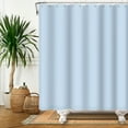 thumbnail image 2 of Lfeey Shower Curtain Waterproof Fabric, Bathroom Decorative Curtains with 12 Hooks, Sky Blue, 72"x78", 2 of 5