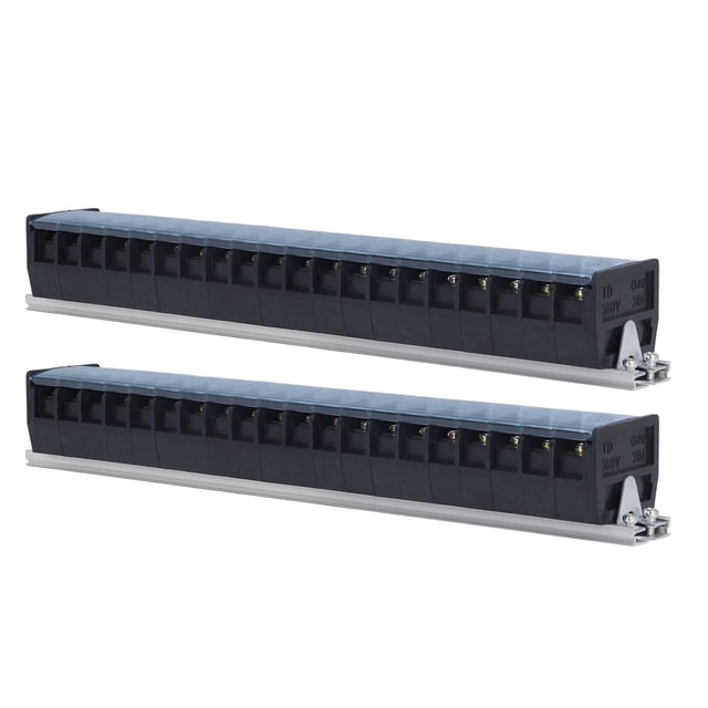 Bloc de Connecteur de Fil, 2 Pcs Bornes de Borne Bande de Barrière à Double Rangée Bornier Habilement Conçu