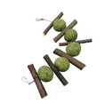 thumbnail image 1 of Juguetes para masticar, ramas naturales de manzano, palitos de manzana, juguetes para rechinar los dientes para conejos, chinchillas, hámsteres y cobayas, 1 of 5