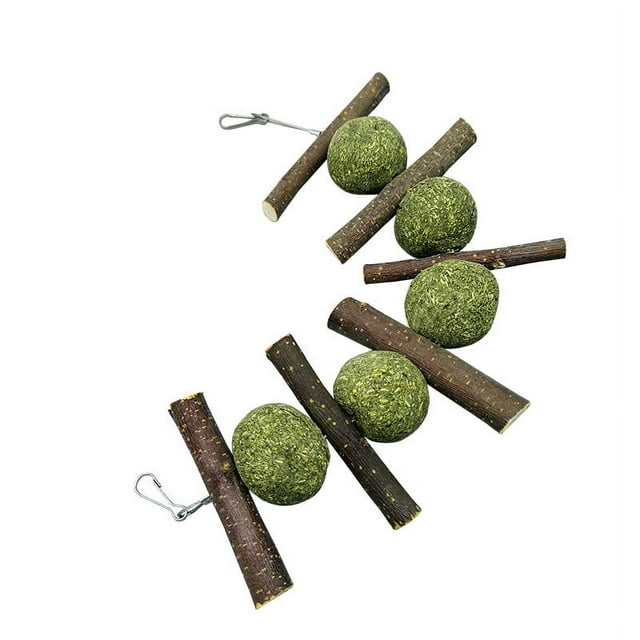 Juguetes para masticar, ramas naturales de manzano, palitos de manzana, juguetes para rechinar los dientes para conejos, chinchillas, hámsteres y cobayas