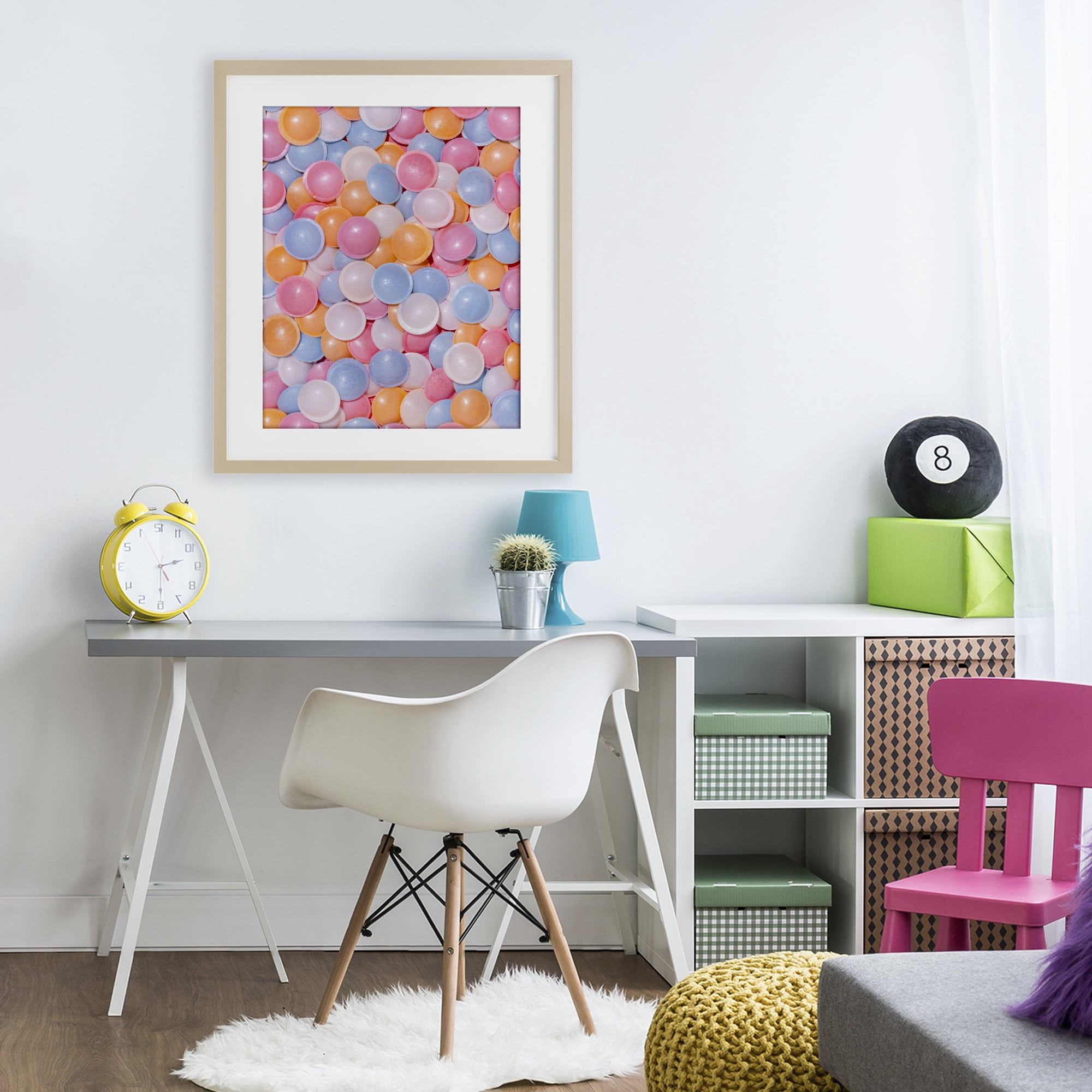 Stupell Industries Retro Pastel Candies Birch Framed Print Under Glass, design by LISH Creative