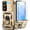 Gold, variant on for Samsung Galaxy S24/Samsung Galaxy S25 Case with Screen Protector & Slide Camera Lens Cover, Built-in Ring Stand Protective Phone Case for Samsung S25 Case/Samsung S24 Case (Mint Green)