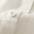 thumbnail image 6 of CUSTG Women Casual Shirts Summer Vintage Comfortable Loose Solid Color Button Down Lapel Blouse Versatile Tops, 6 of 8