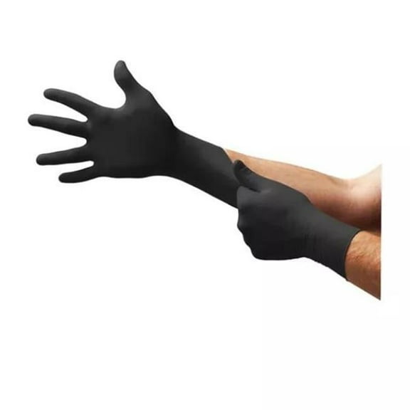 Ansell Zero BD-100N Nitro Medium Gloves - Black - 100 per Box