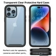 thumbnail image 5 of For iphone 14 Phone Case, Ebizware Heavy Duty Shockproof Clear Back Case [Military Grade Drop Tested] Dual Layer Full Body Protective Cover for Apple iphone 14 - Black, 5 of 8