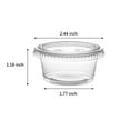 thumbnail image 2 of Disposable plastic cup with lid, souffle cup, jelly cup, food preparation container [400 sets - 2 ounces], 2 of 8