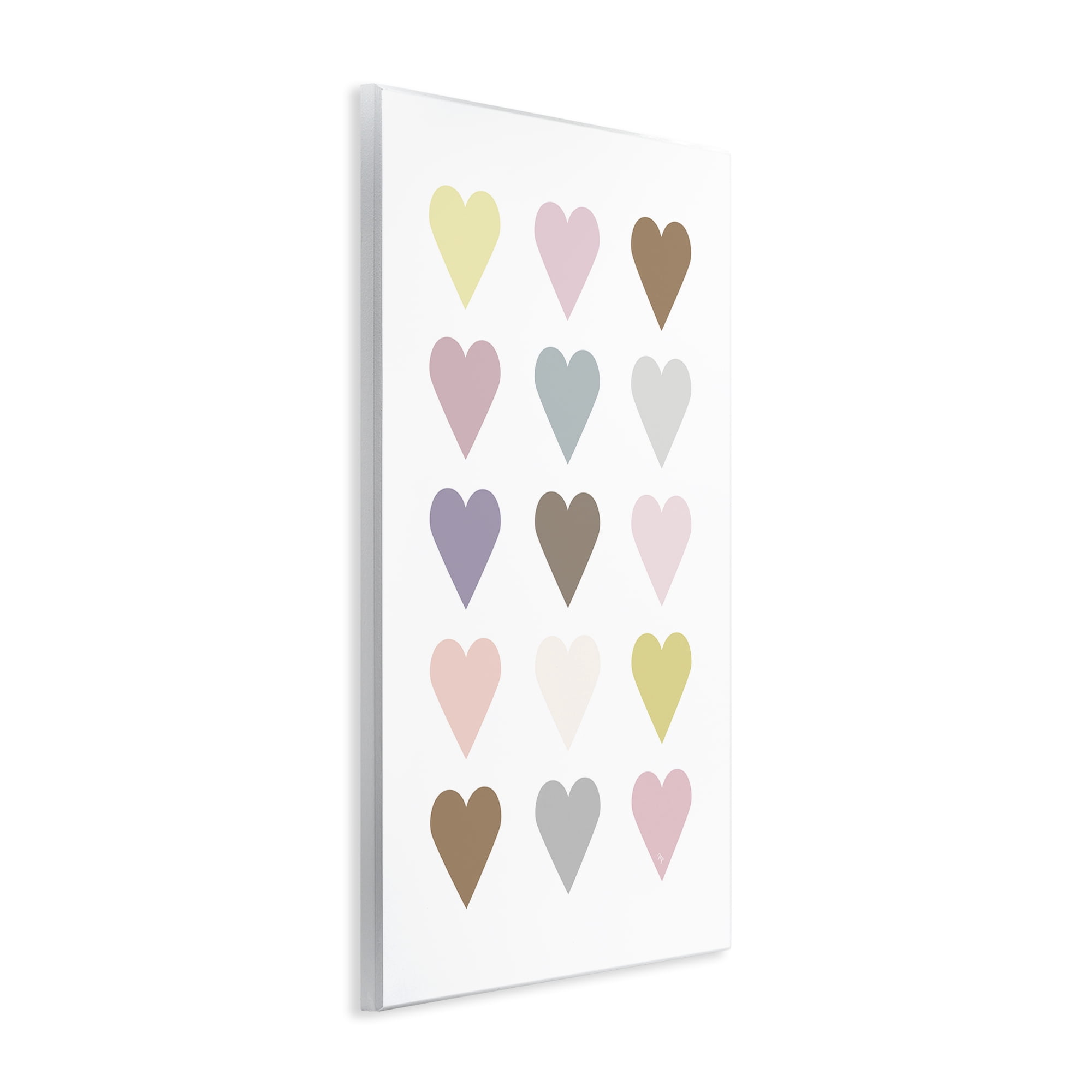 Stupell Industries Soft Pastel Hearts Abstract Painting Unframed Art Print Wall Art, 10 x 15