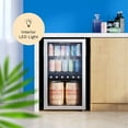 thumbnail image 6 of hOmelabs Mini 120 Can Beverage Cooler Refrigerator, 240W, 18.90 in D, 33.3 in H, Silver, 6 of 8