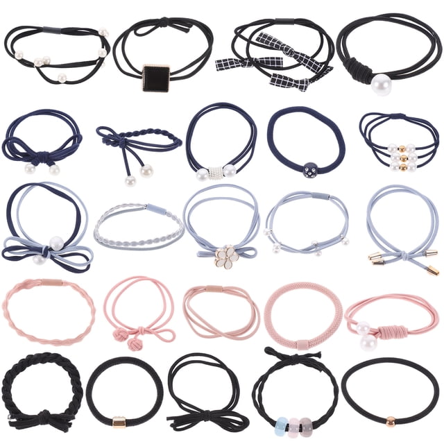 24 Pcs Élastiques à Cheveux Cordes à Cheveux Femmes Porte-Queue Accessoires pour Cheveux Filles