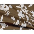 thumbnail image 4 of oneOone Rayon Brown Fabric Florals Sewing Material Print Fabric By The Yard 56 Inch Wide, 4 of 4
