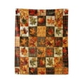 thumbnail image 1 of Manta de otoño Manta de hojas otoñales Manta suave y cálida Hojas otoñales Mantas de Acción de Gracias para salón Sofá Cama Dormitorio 50 x 60 pulgadas Naranja, 1 of 8