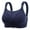 Dark Blue, variant on Supportive Bra No Underwire Womens Plus Size Bras Wide Adjustable Straps Push Up Minimizer Bra Full Coverage Bras (3XL, Black)