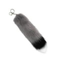 thumbnail image 1 of Llavero de cola de piel artificial Yuyangstore Colgante llavero para mujeres y niñas Gris, 1 of 8