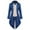 Blue, variant on Busydd Mens Tailcoat Long Sleeve Button Tuxedo Jacket Fashion Prom Performance Retro Tailcoat Steampunk Medieval Costume S