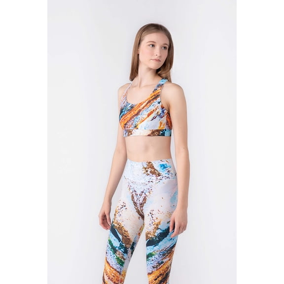 Nature Beyond Threads Women's Artist's Palette Racerback Activewear Sports Bra