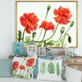 thumbnail image 2 of Designart 'Ancient Red Poppies III' Traditional Framed Canvas Wall Art Print, 2 of 5