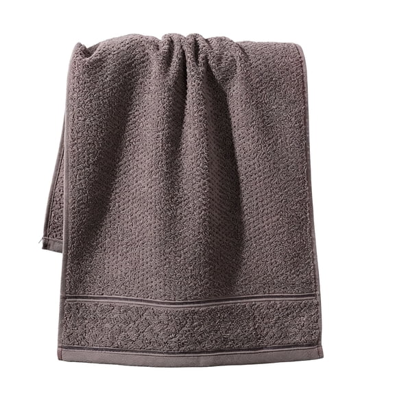 HOARBOEG Brown Hand Towel – Soft Absorbent Quick-Dry Face & Bathroom Towel, 13" x 29" Cotton-Rich Terry Fingertip Towel for Vanity Guest Bath Daily