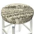 thumbnail image 3 of Kll Vineyard Landscape Round Bar Chair Cushion Cover 14 Inch,Bar Stool Protector With Elastic, Soft Washable, 3 of 7