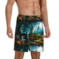 thumbnail image 2 of Kdxio Halloween night 1 Print Mens Sleep Shorts Bottoms Soft Comfy Pajama Wear Pants with Drawstring Pockets, 2 of 7