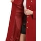 thumbnail image 5 of Abrigo Peacoat Chic para Mujeres Invierno con Cuello Alto, Botones, Abrigos Medios Largos con Cinturón XL Rojo, 5 of 6